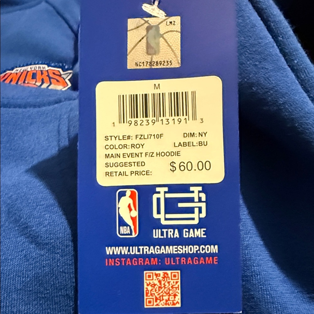 KNICKS. Blue Knicks Women's Hoodie - Picture 5 of 7